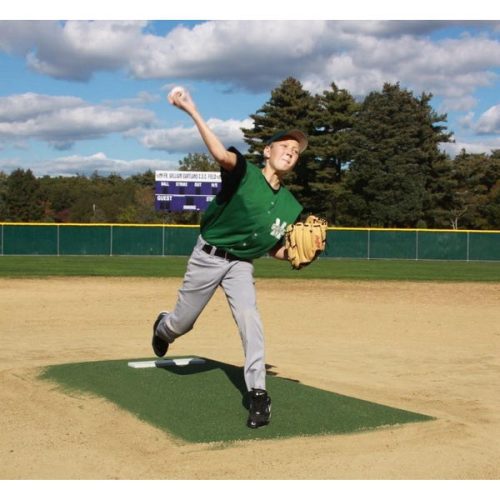 6" Youth League Portable Pitching Mound - Full Size with Pitcher Throwing Ball