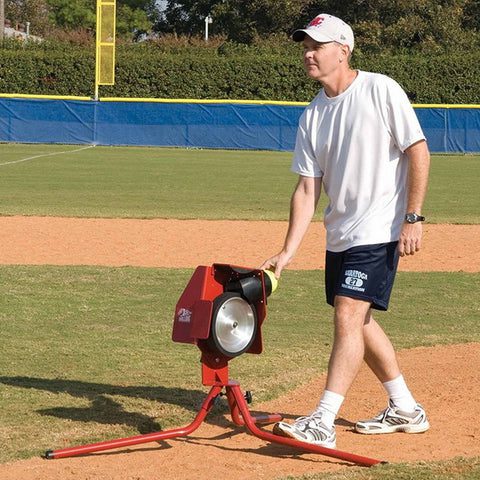 Bulldog Combination Pitching Machine For Baseball And Softball with Softball Legs