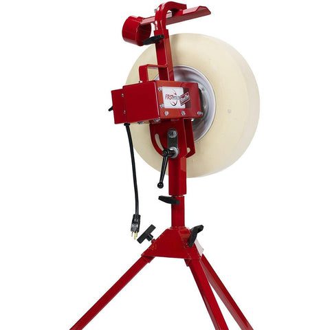 First Pitch Baseline Pitching Machine Baseball Training Aid Side Angled View