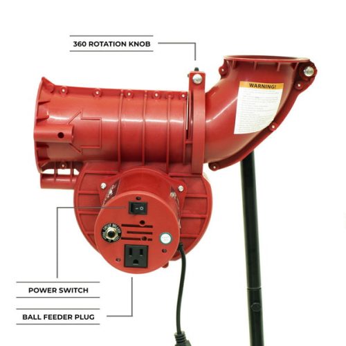 Heater Sports Power Alley Lite Youth Pitching Machine side view parts diagram