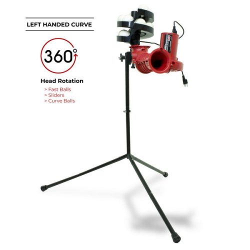 Heater Sports Slider Lite Baseball Pitching Machine for Kids Left Handed Curve Position