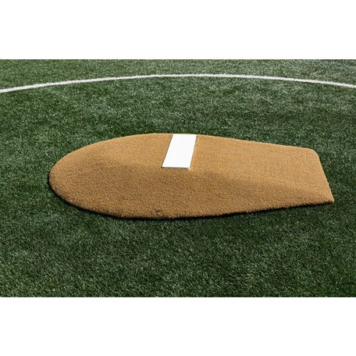 PortoLite 6 inch Stride Off Portable Youth Pitching Mound For Baseball tan side view