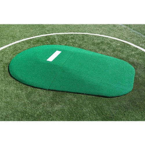 PortoLite 8" Two-Piece Portable Pitching Mound green top view