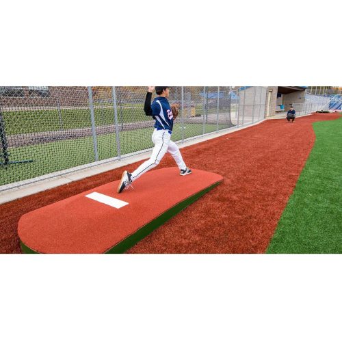 Portolite 10 inch Portable Practice Pitching Mound red rear view pitching