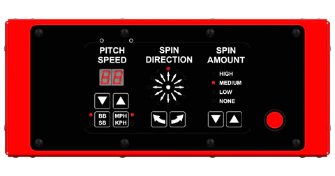 Rawlings Pro Line 3 Wheel Pitching Machine control panel