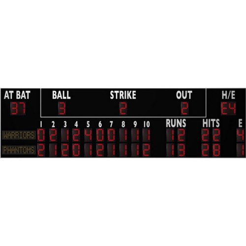 full size electronic scoreboard for baseball and softball 3328 black