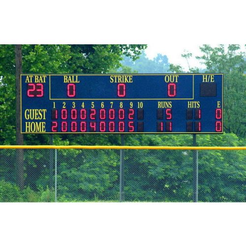 full size electronic scoreboard for baseball and softball 3328 field set up