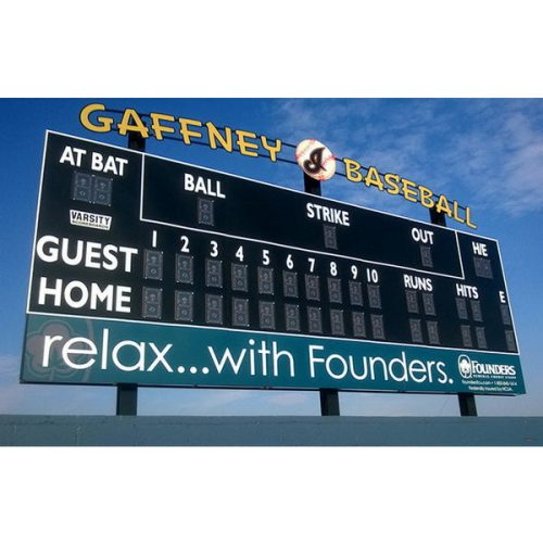 full size electronic scoreboard for baseball and softball 3328 gaffney