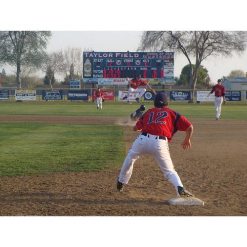 full size electronic scoreboard for baseball and softball 3328 in background