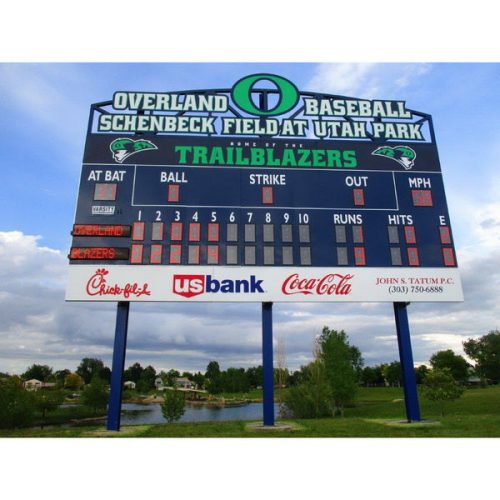 full size electronic scoreboard for baseball and softball 3328 overland baseball