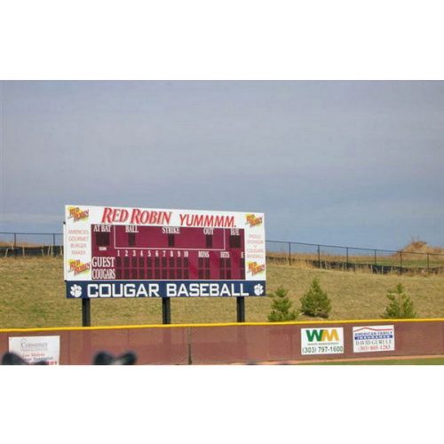 full size electronic scoreboard for baseball and softball 3328 red robyn