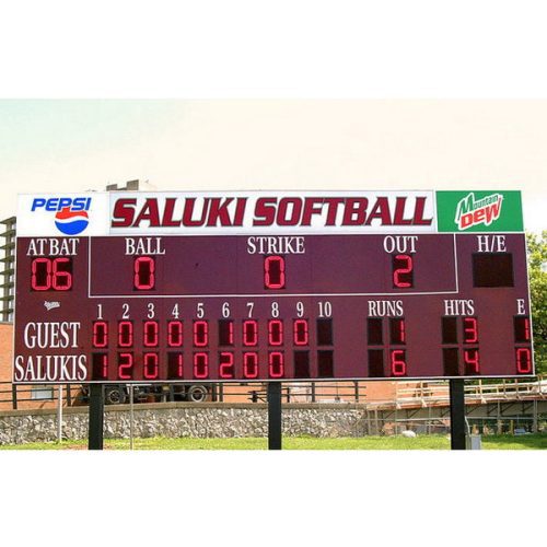 full size electronic scoreboard for baseball and softball 3328 saluki softball