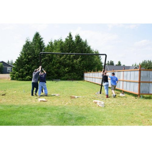 iron horse commercial batting cage system cage setup