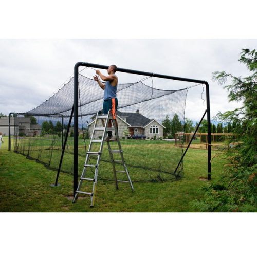 iron horse commercial batting cage system frame and net setup