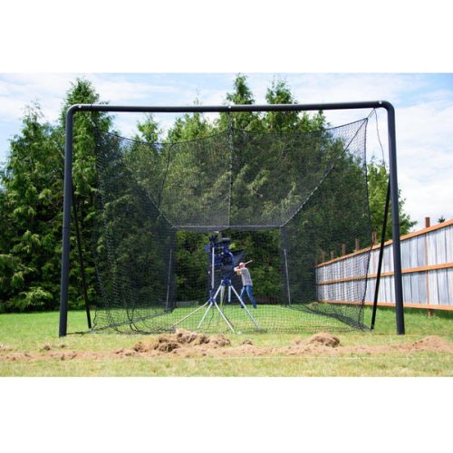 iron horse commercial batting cage system front view training