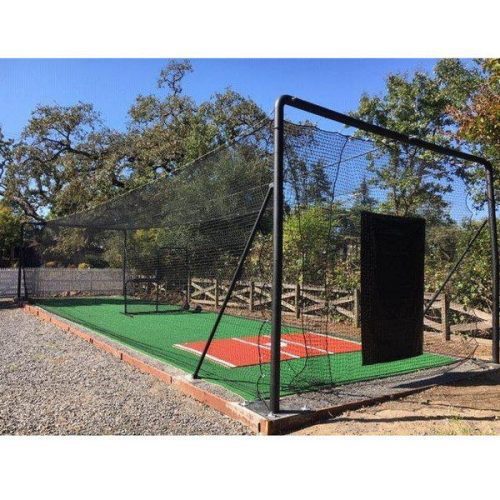 iron horse commercial batting cage system side view