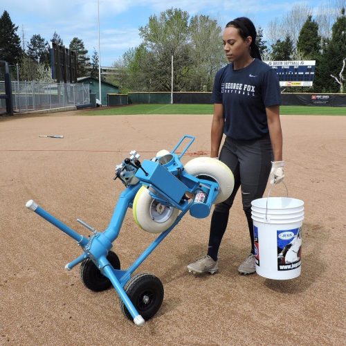 jugs bp3 pitching machine for softball being transported