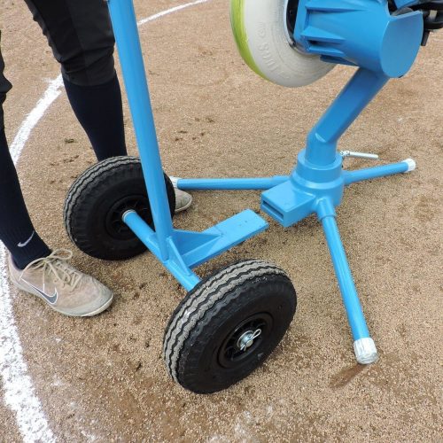 jugs bp3 pitching machine for softball with transport wheels