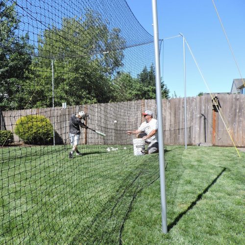 jugs hit at home complete backyard batting cage close up pole