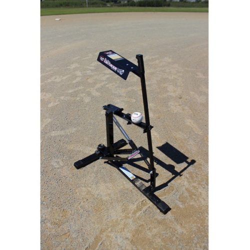 louisville slugger black flame pitching machine side view