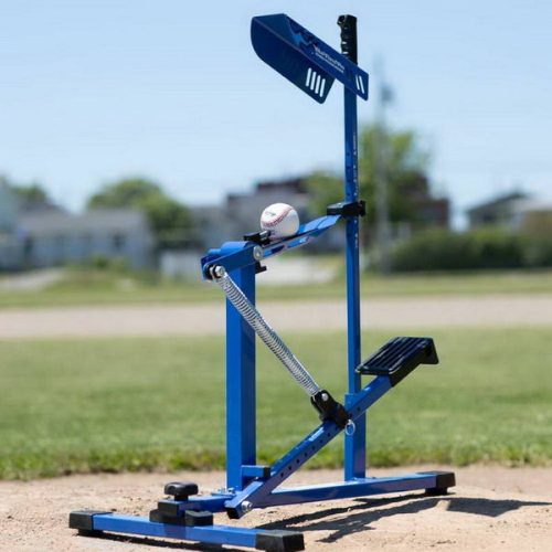 louisville slugger blue flame pro pitching machine right side view