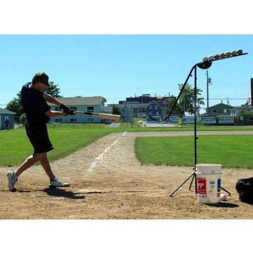 louisville slugger soft toss pitching machine batting tee with batter