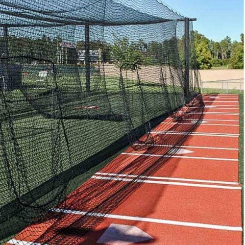 mastodon commercial batting cage system net close up view