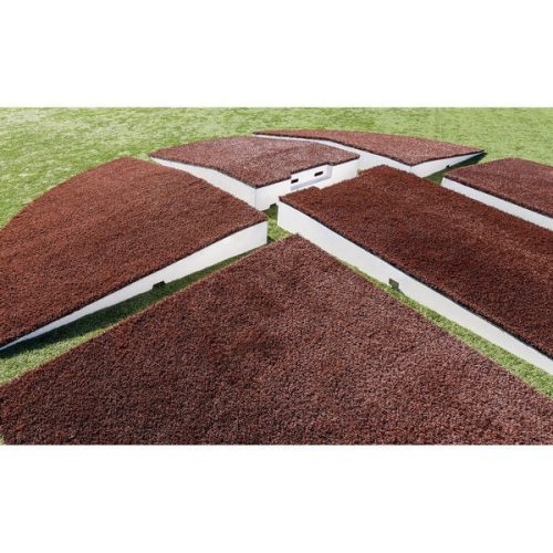 pitch pro 1810 full size portable pitching mound close up view