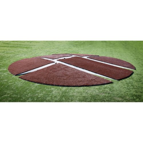 pitch pro 1810 full size portable pitching mound left side view