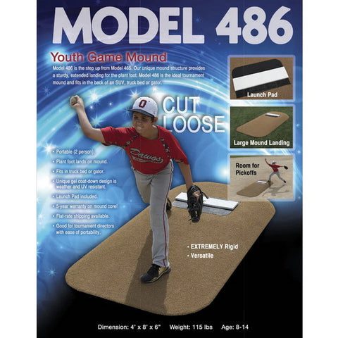 Pitch Pro 486 6" Portable Pitching Mound for Baseball Information Sheet