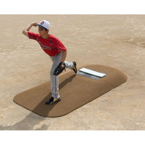 pitch pro 465 6 inch portable pitching moun for baseball with player side angle