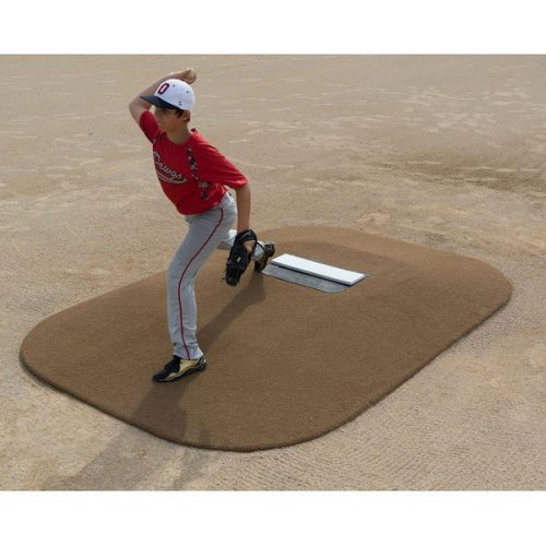 pitch pro 796 6 inch portable pitching mound with player pitching