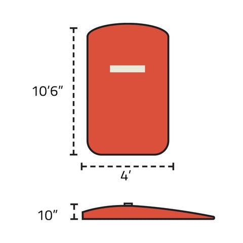 Portolite 10" Portable Practice Pitching Mound Dimension