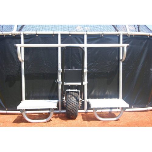 professional roll away portable hitting turtle for baseball rear view close up