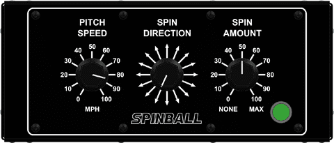 smart control panel spinball wizard pitching machine