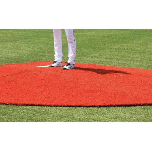 the adult mound 10 inch full size portable pitching mound close up view