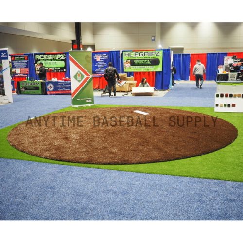 the adult mound 10 inch full size portable pitching mound conventon display